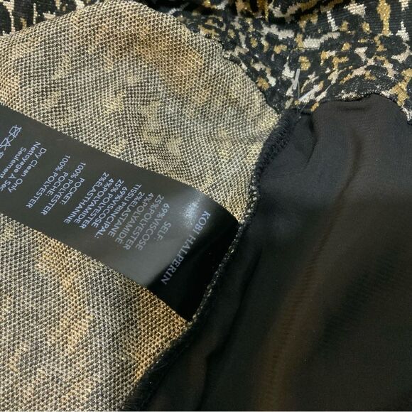 Kobi Halperin  Womens Beige Metallic  Leopard Animal Printed Pants M - Picture 4 of 5